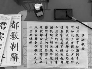 Chinese mandarin caligraphy